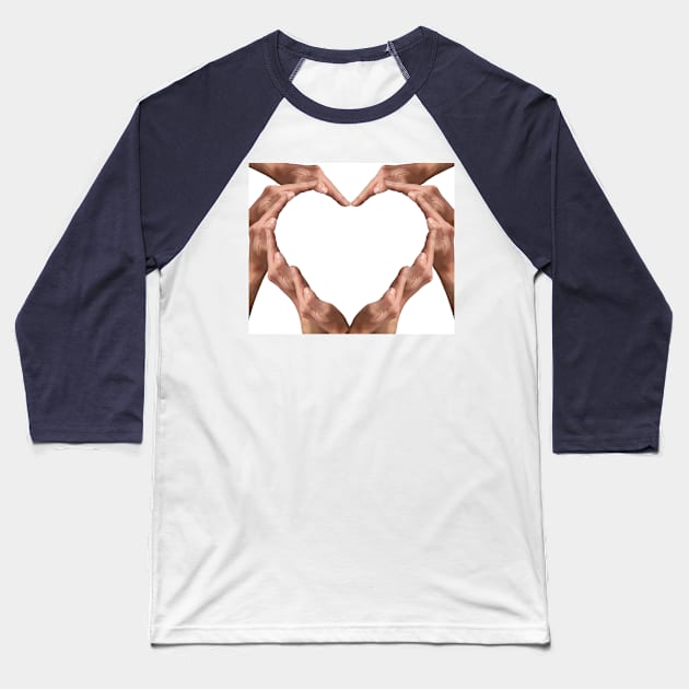 Heart shape Baseball T-Shirt by psychoshadow